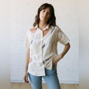 Tradlands Oversized Short Sleeve Collar Shirt